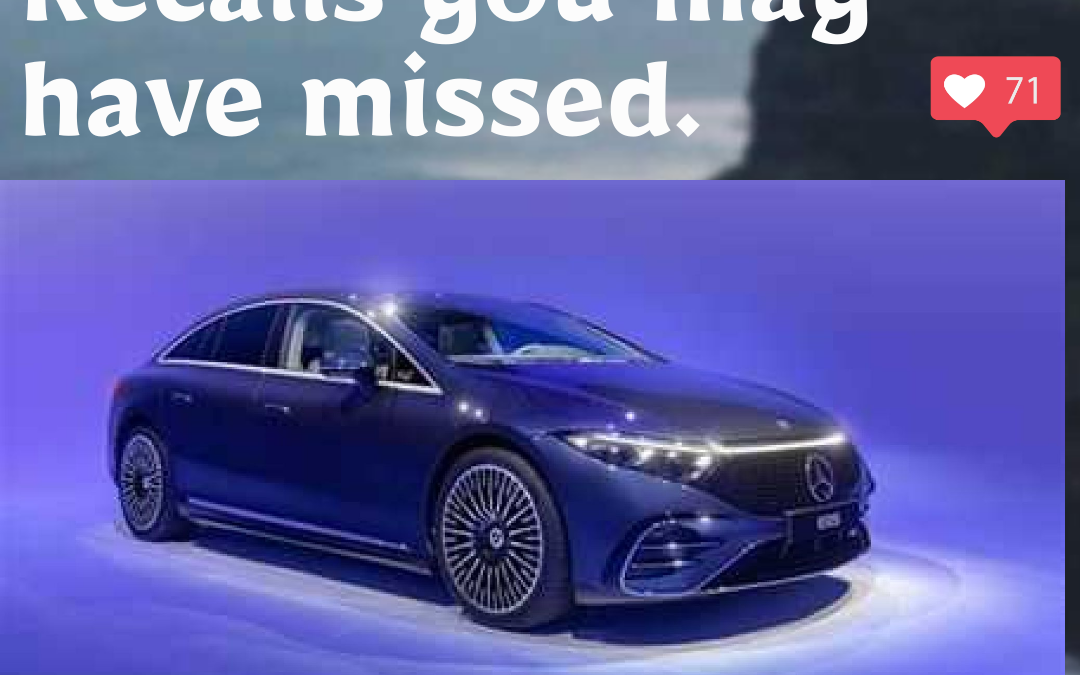 Vehicle Product Recalls Jan-April 2022